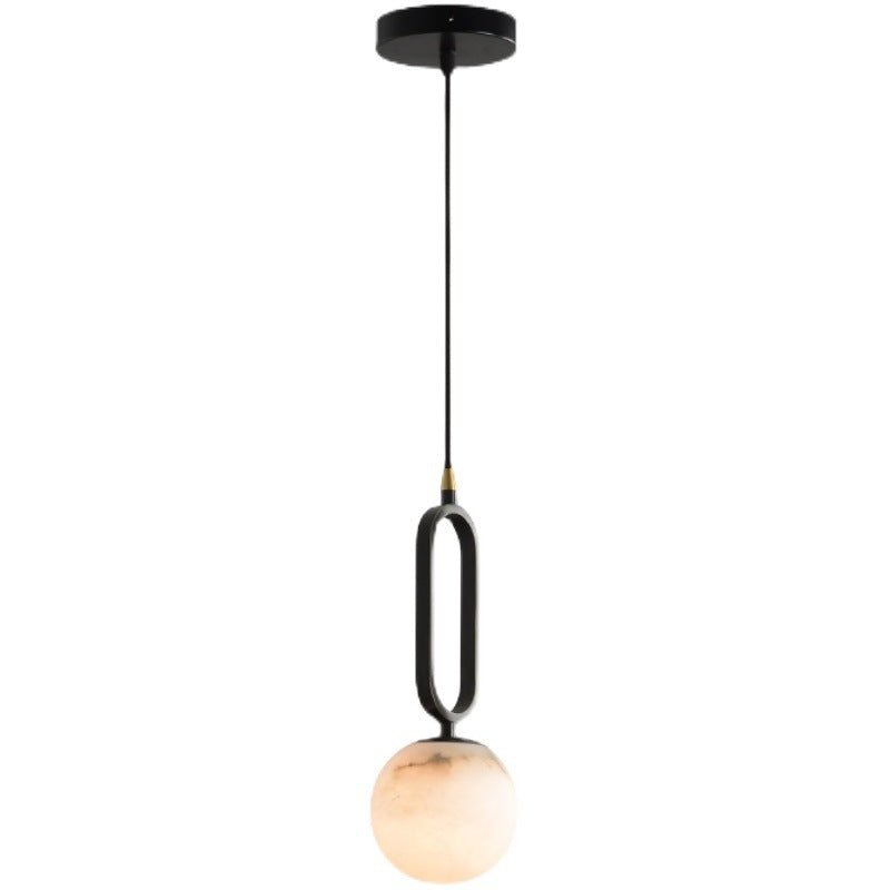 Illuminez votre Intérieur avec L'élégante Alabaster Oval Ring Hängeleuchte