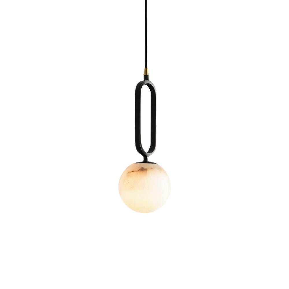 Illuminez votre Intérieur avec L'élégante Alabaster Oval Ring Hängeleuchte