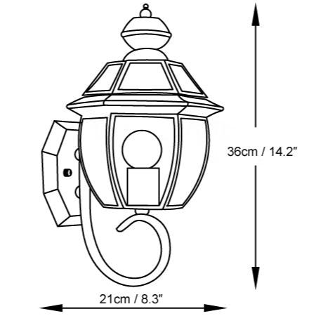 Éclairez votre Extérieur avec L'élégante Antiken Messing Lampe