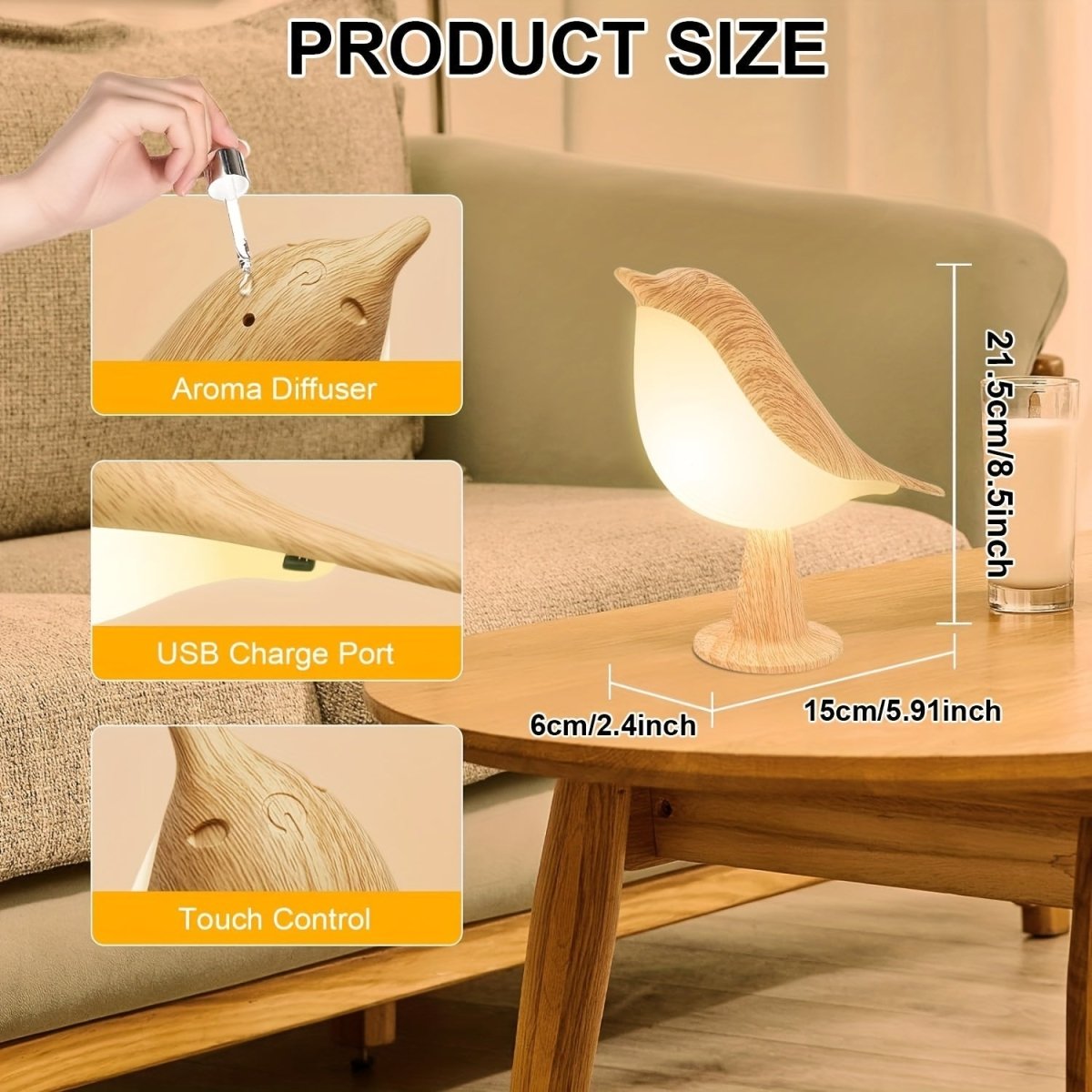 Lampe à Table Led Oiseau pour une Atmosphère Chaleureuse et élégante