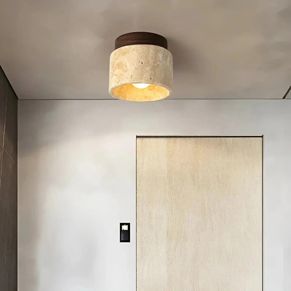 Apportez Douceur et Style avec la Travertin Led-deckenlampe en Bois