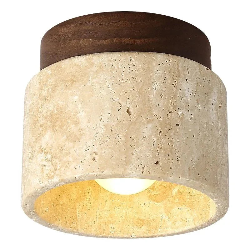 Apportez Douceur et Style avec la Travertin Led-deckenlampe en Bois