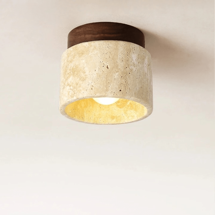 Apportez Douceur et Style avec la Travertin Led-deckenlampe en Bois