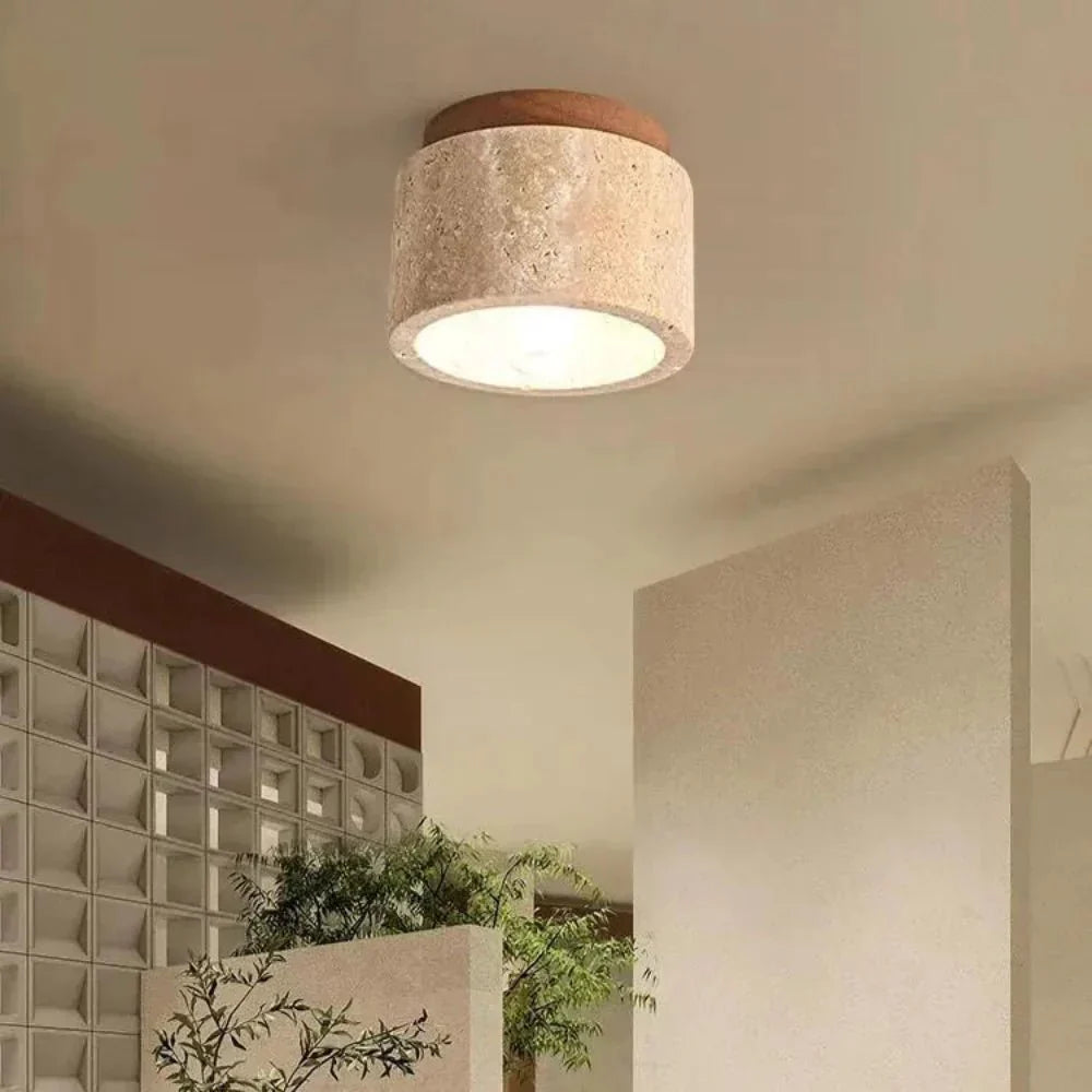 Apportez Douceur et Style avec la Travertin Led-deckenlampe en Bois