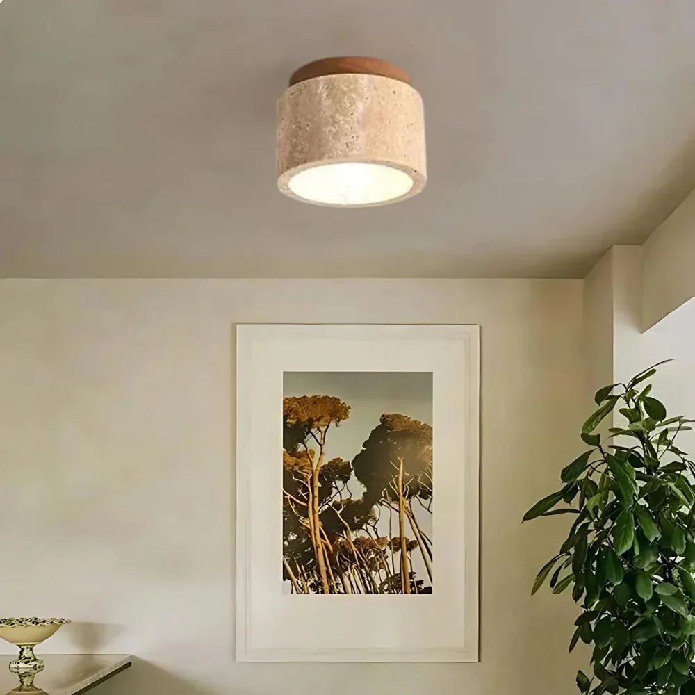 Apportez Douceur et Style avec la Travertin Led-deckenlampe en Bois