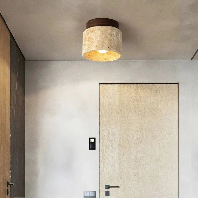 Apportez Douceur et Style avec la Travertin Led-deckenlampe en Bois