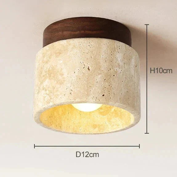 Apportez Douceur et Style avec la Travertin Led-deckenlampe en Bois