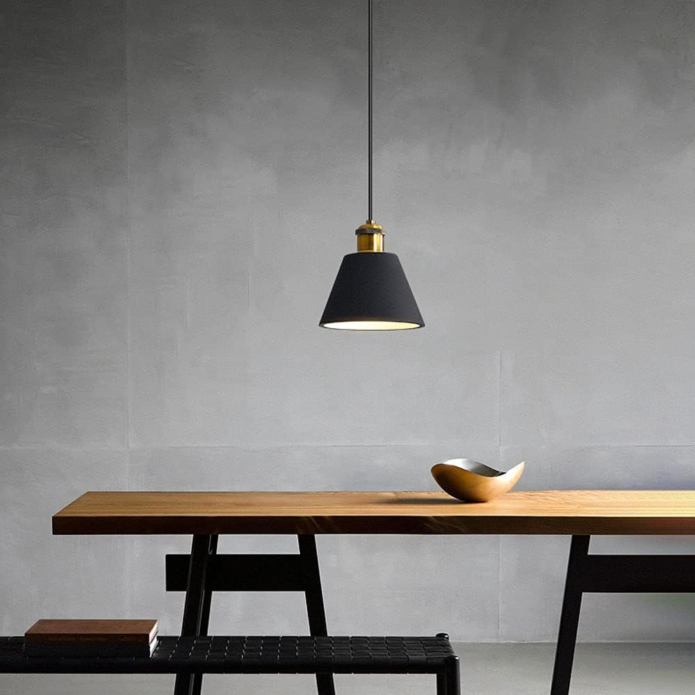 Hanging black and gold pendant light, verfijnde scandi deckenlampe en métal et résine