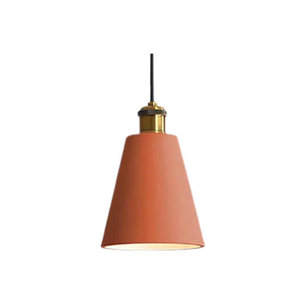 Ampoule de laVerfijnde Scandi Deckenlampe en métal et résine avec suspente orange