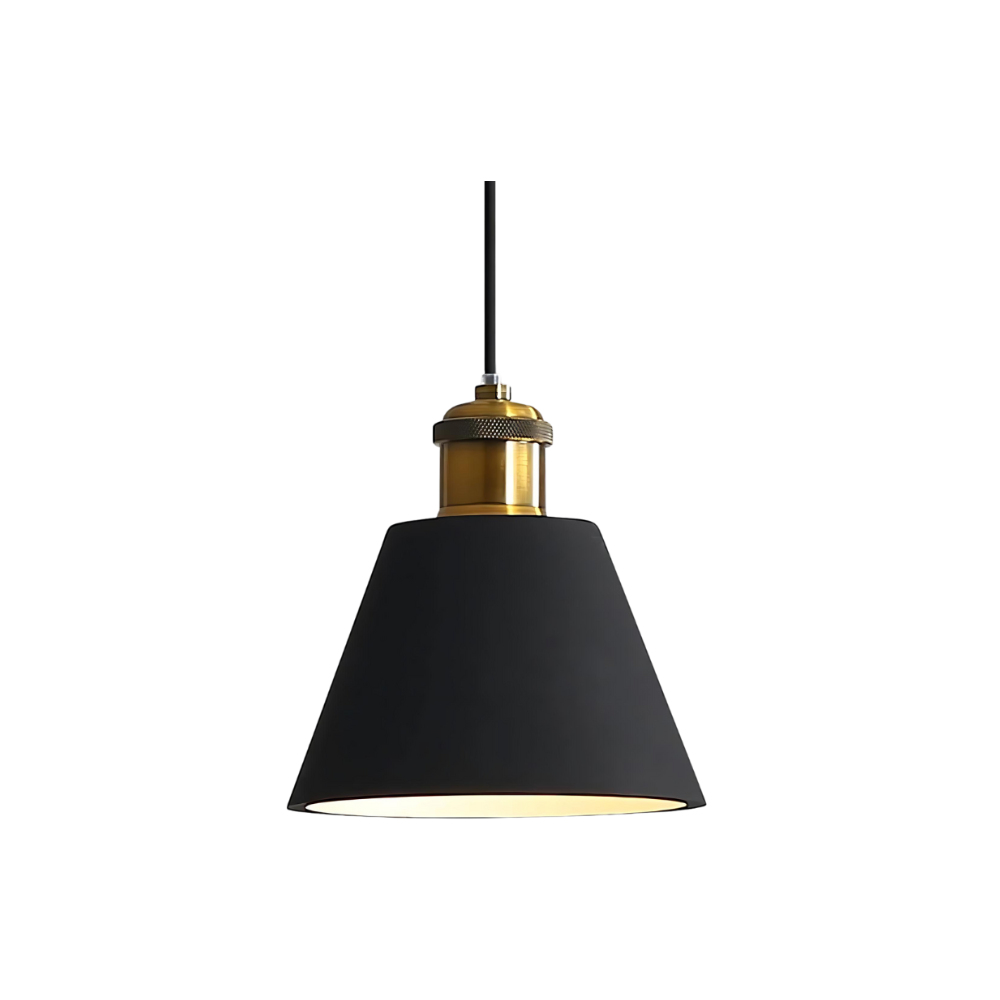 Verfijnde Scandi deckenlampe noire et or en métal et résine pour un éclairage élégant