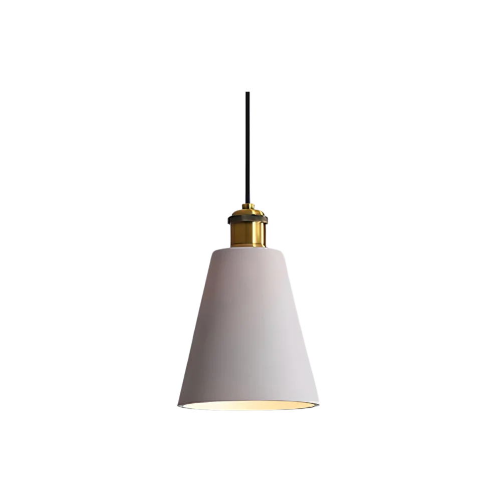 Hanging white pendant light de la Verfijnde Scandi Deckenlampe en métal et résine