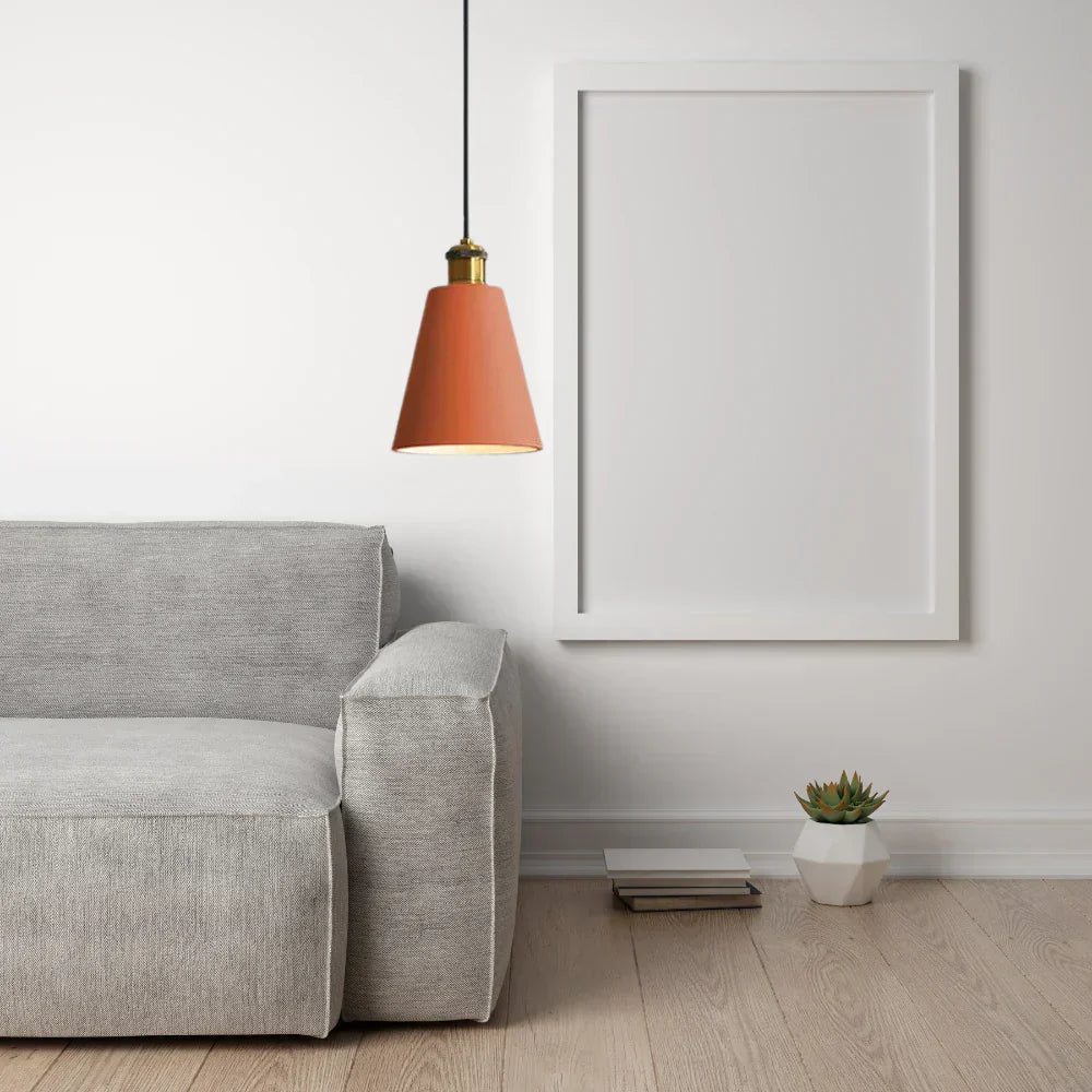 Modern living room intérieur avec verfijnde scandi deckenlampe en métal et résine