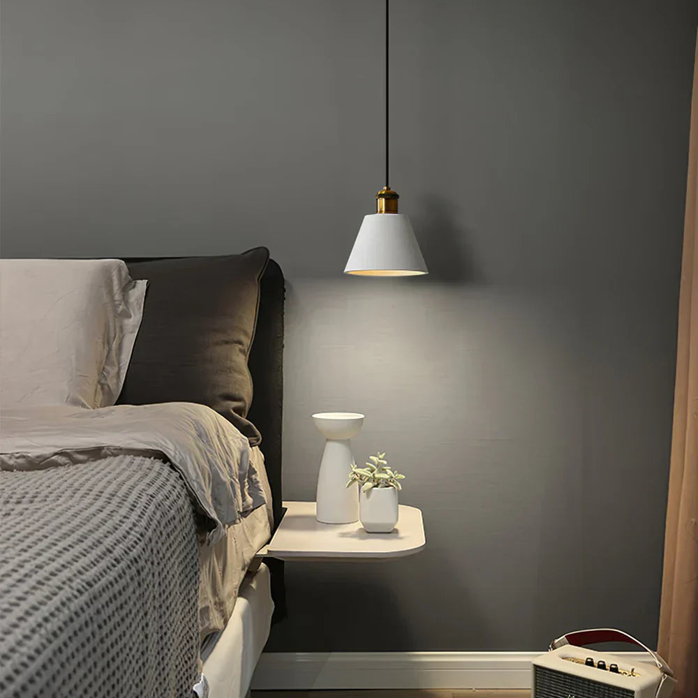Hanging white pendant lamp verifi nde scandi deckenlampe en métal et résine