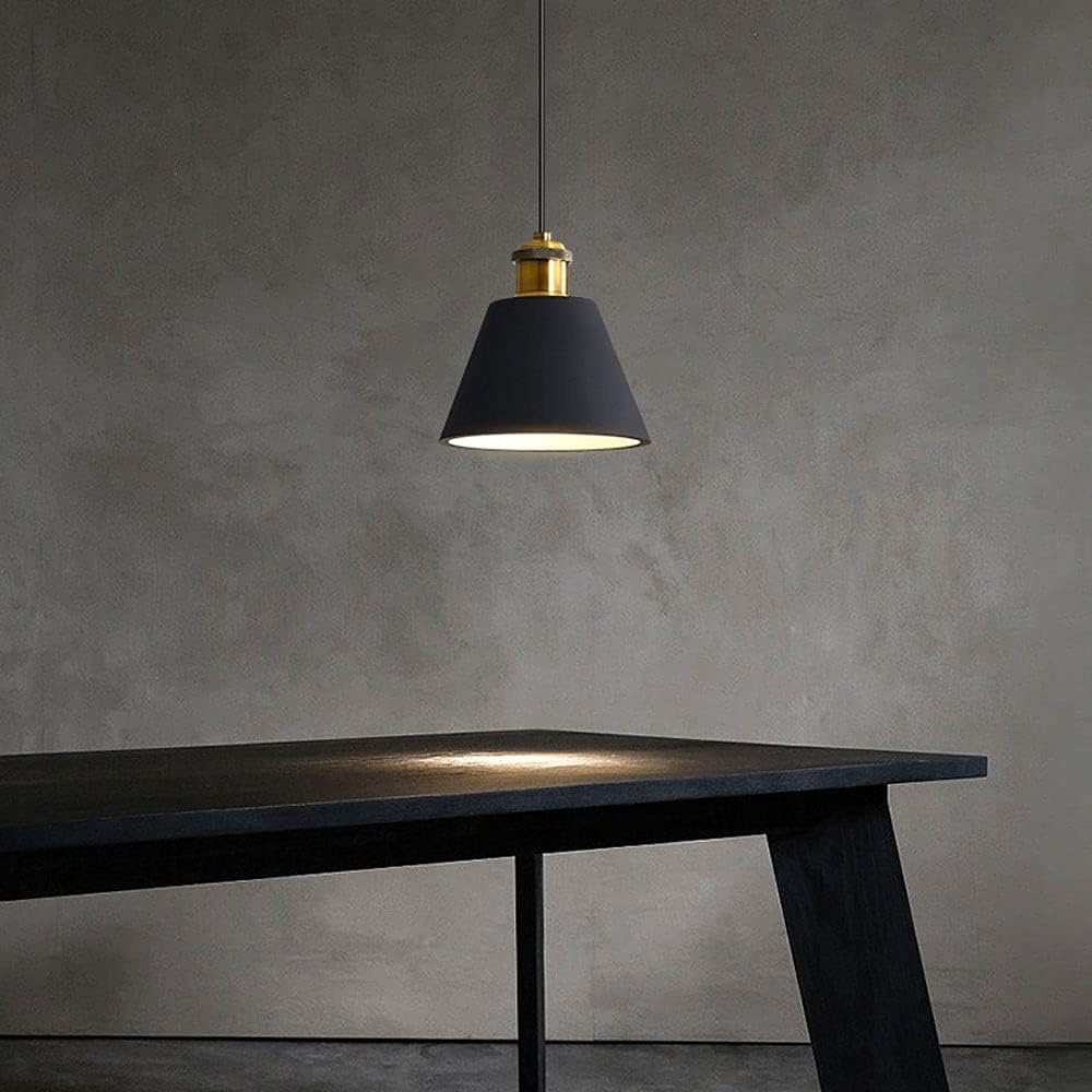 Hanging black and gold pendant lamp, verfijnde scandi deckenlampe en métal et résine