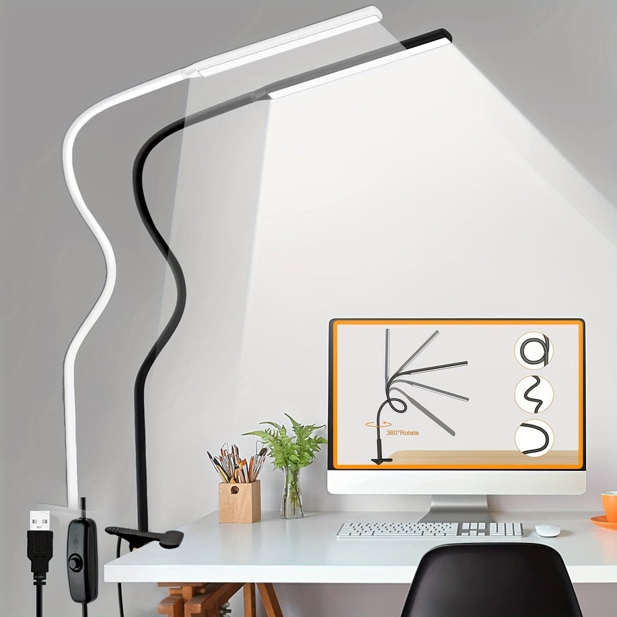 Laissez-vous Séduire par la Lampe de Bureau Flexiglow avec Bras Flexible