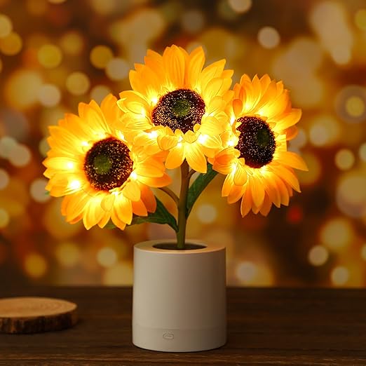 Cette Lampe éclatante de Tournesol pour une Lumière Douce et Chaleureuse