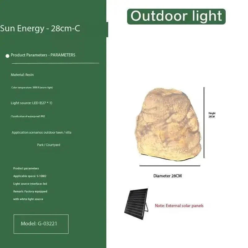 Éclairez votre Jardin avec la Lampe de Jardin en Pierre Fonctionnelle