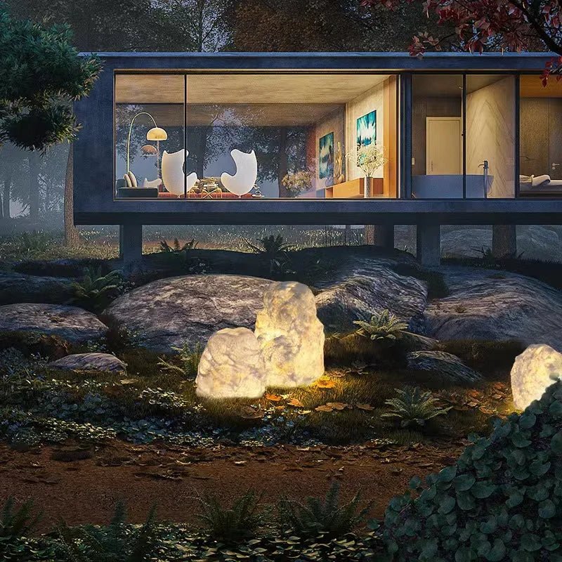 Éclairez votre Jardin avec la Lampe de Jardin en Pierre Fonctionnelle