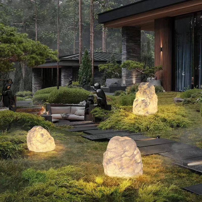 Éclairez votre Jardin avec la Lampe de Jardin en Pierre Fonctionnelle