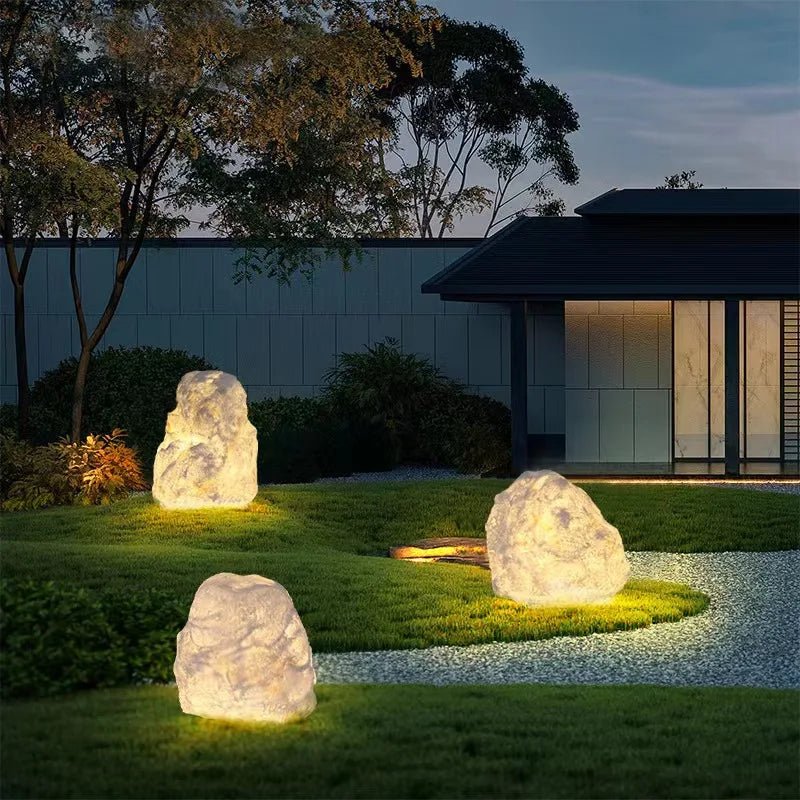 Éclairez votre Jardin avec la Lampe de Jardin en Pierre Fonctionnelle