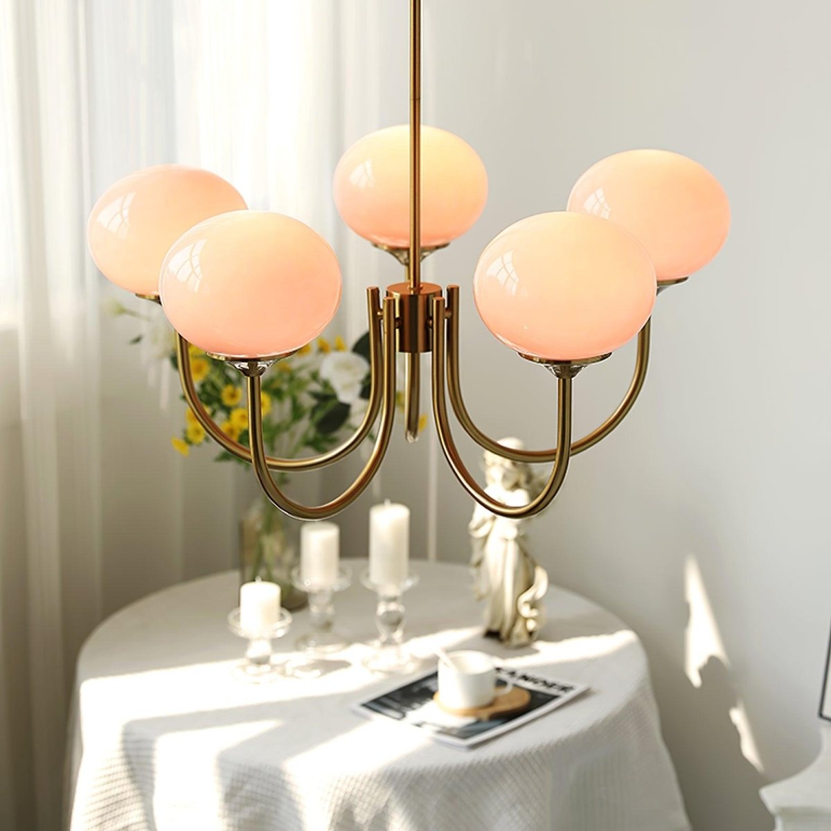 Lueur D'amour : Kronleuchter Aus Marshmallow au Design Moderne