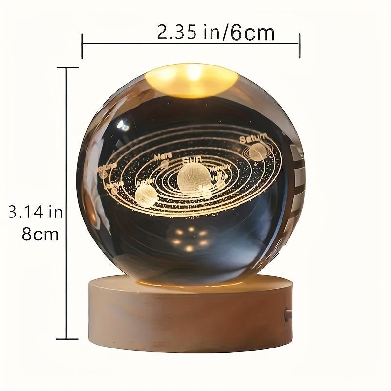 Lumisphere Nachtlampe Mit Holzsockel Für Eine Magievolle Atmosphäre