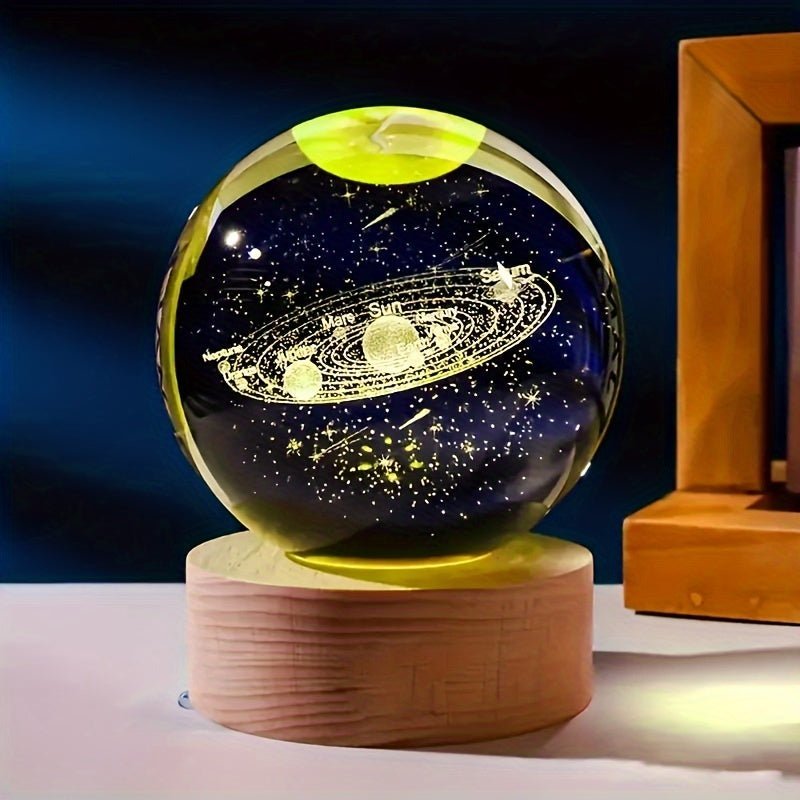 Lumisphere Nachtlampe Mit Holzsockel Für Eine Magievolle Atmosphäre