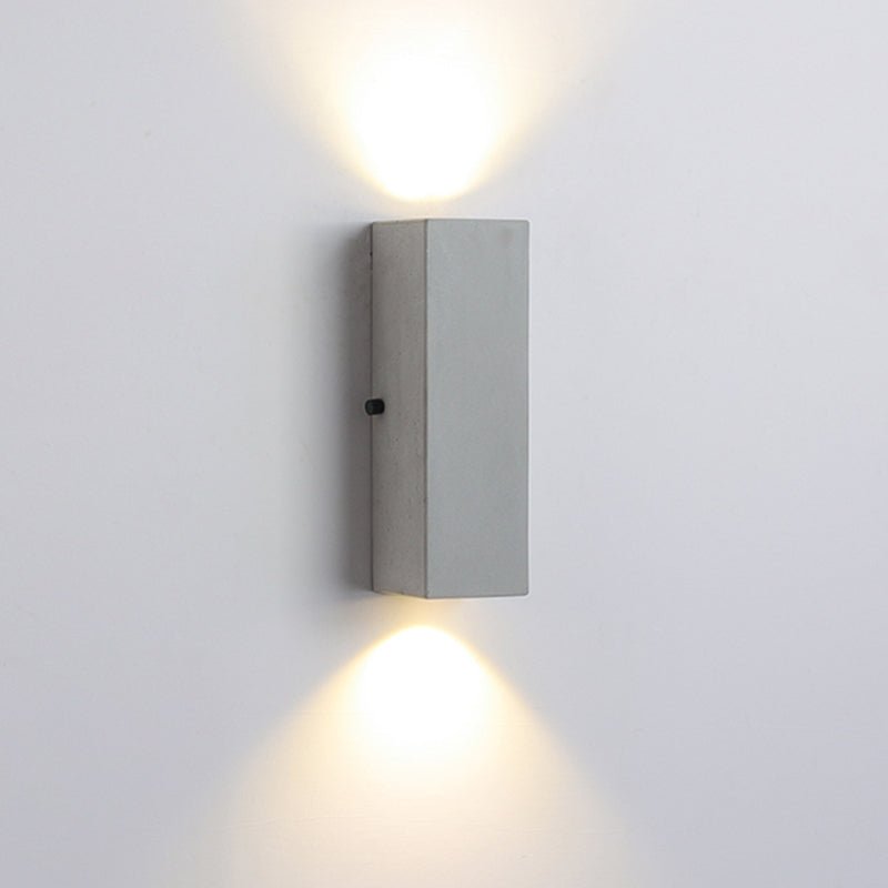 Lampe de Mur Extérieur Minimaliste en Zement et Acrylique