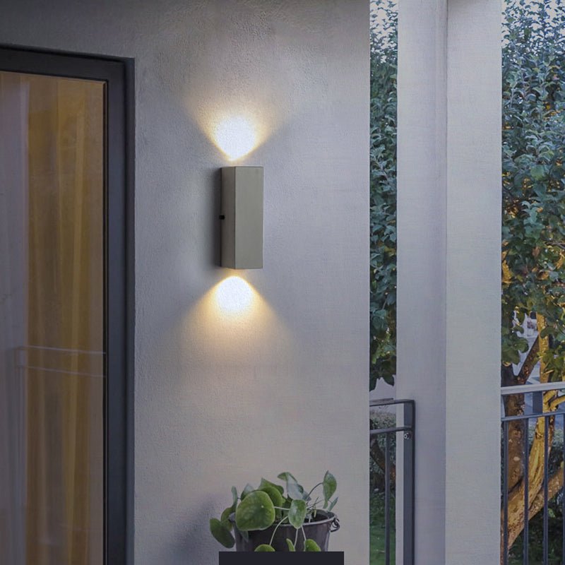 Lampe de Mur Extérieur Minimaliste en Zement et Acrylique