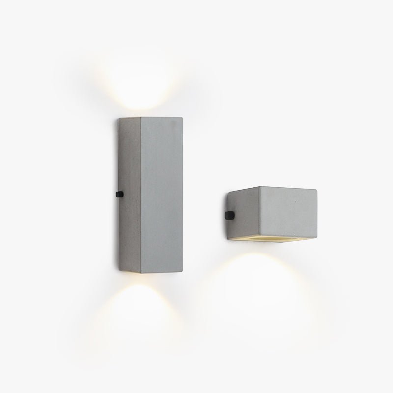 Lampe de Mur Extérieur Minimaliste en Zement et Acrylique