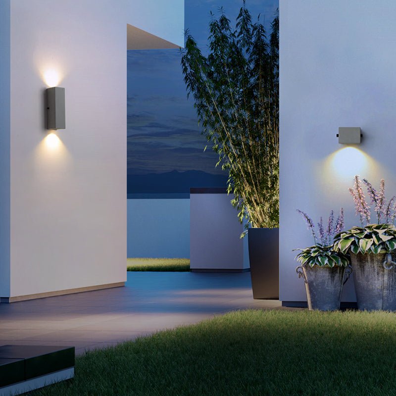 Lampe de Mur Extérieur Minimaliste en Zement et Acrylique