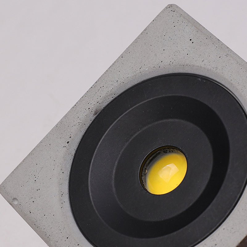 Lampe de Mur Extérieur Minimaliste en Zement et Acrylique