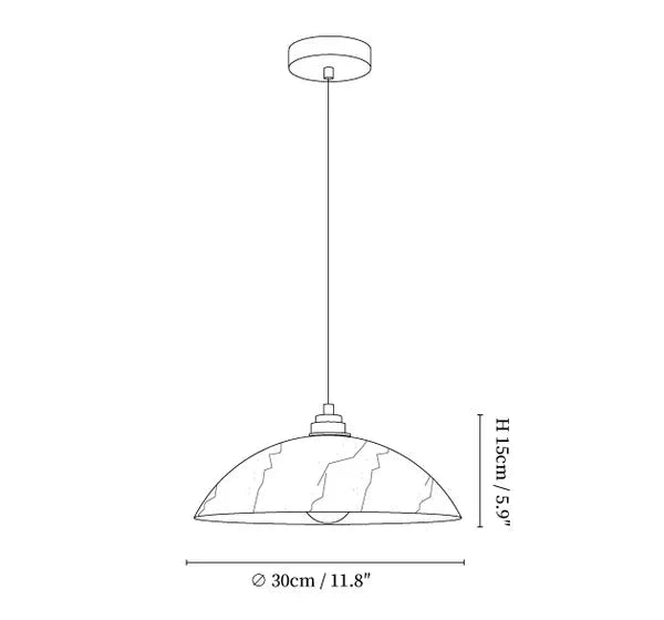 Illuminez votre Chez-vous avec la Belle Alabaster Kuppel Hängeleuchte