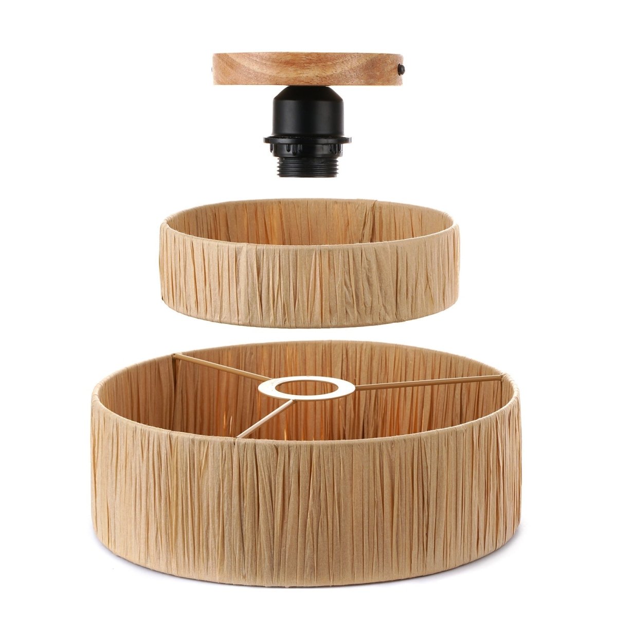 Apportez L'élégance Moderne avec la Suspension Boho Rieten Doppelschicht