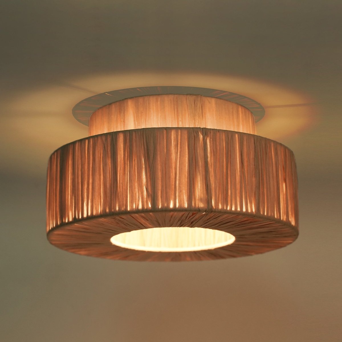 Apportez L'élégance Moderne avec la Suspension Boho Rieten Doppelschicht
