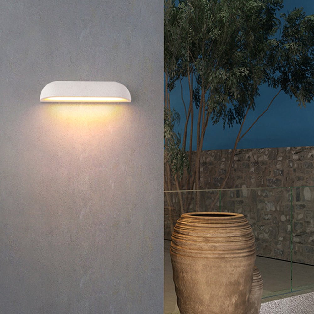 Illuminez avec Amour votre Espace Extérieur Grâce à la Halb-elliptische Stein Außenwandleuchte
