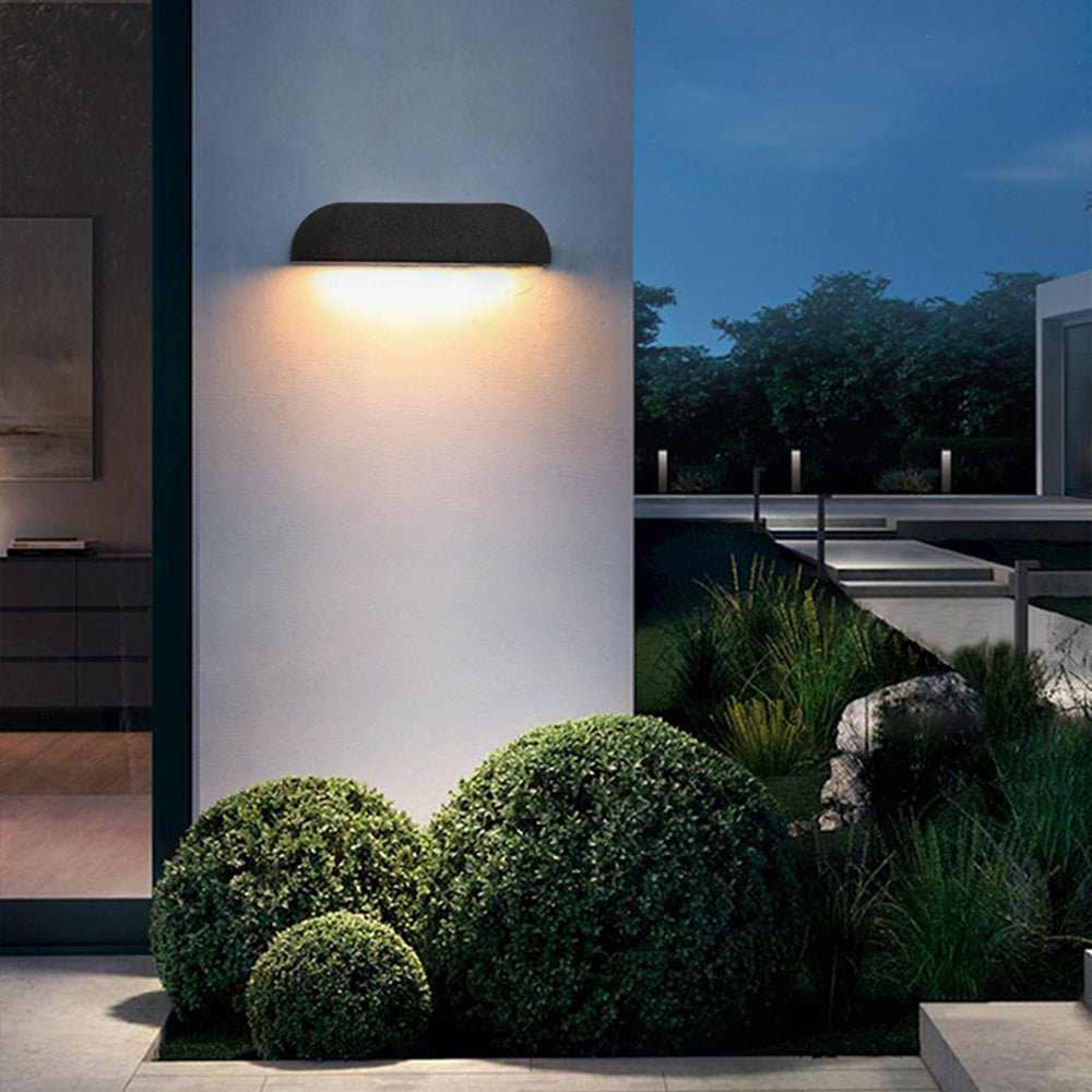 Illuminez avec Amour votre Espace Extérieur Grâce à la Halb-elliptische Stein Außenwandleuchte