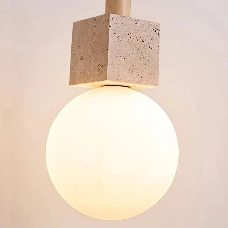 Apportez Chaleur et élégance avec la Travertin Cube Hängeleuchte