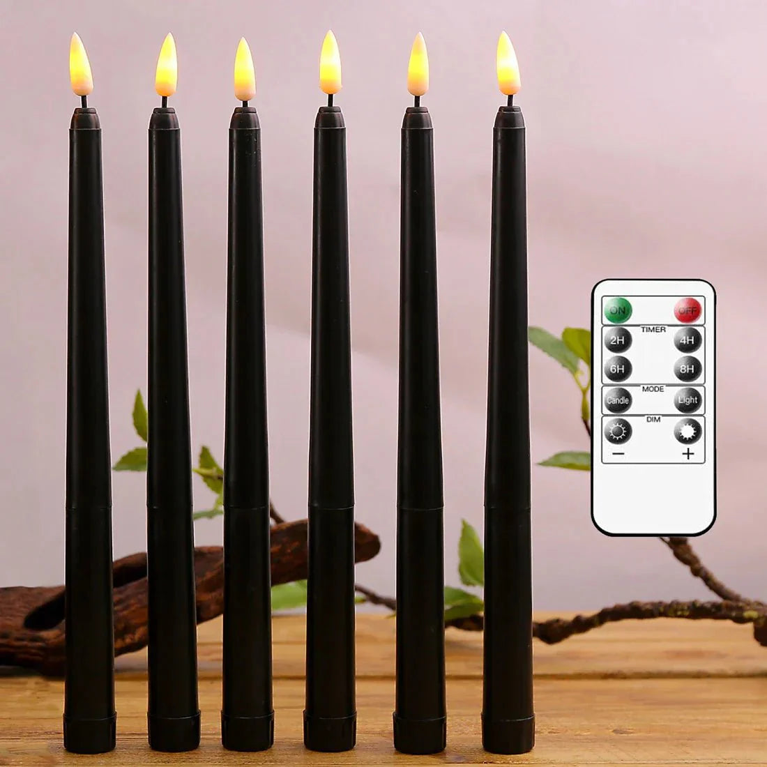 Charmes D'halloween avec les Schwarze Led-kerzen Nightfall