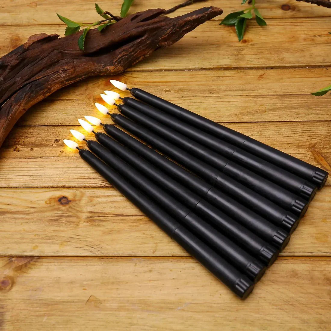 Charmes D'halloween avec les Schwarze Led-kerzen Nightfall