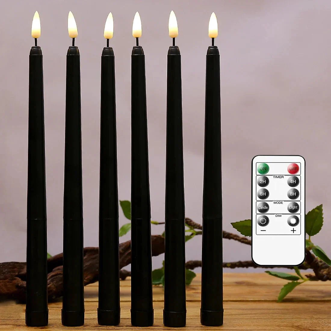 Charmes D'halloween avec les Schwarze Led-kerzen Nightfall
