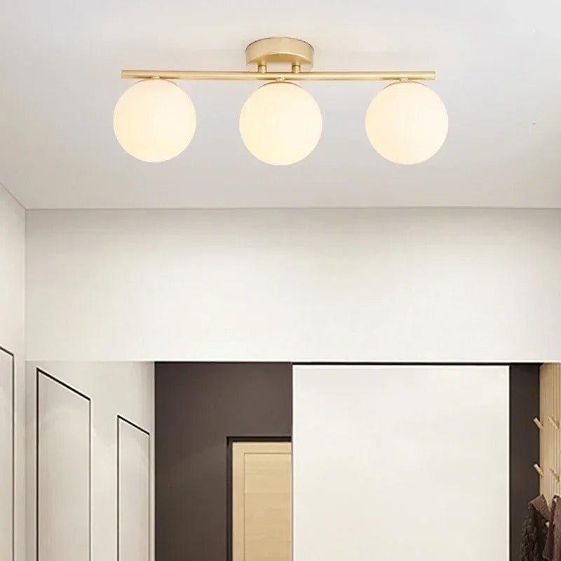 Lampadaire Led en Verre, élégance Dorée pour votre Intérieur Chaleureux