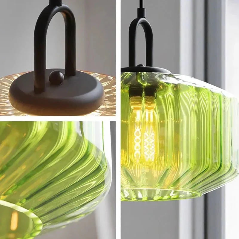 Éclairez votre Espace avec Cette Hängelampe Nordic Retro Glazen élégante