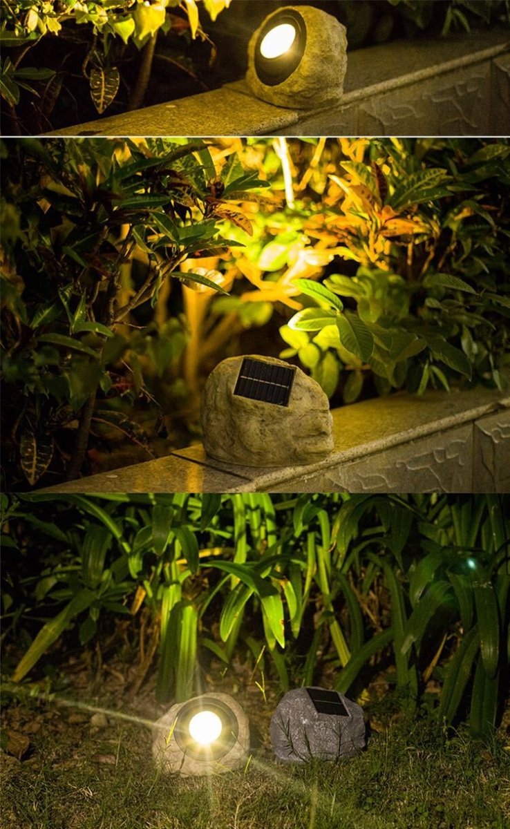 Illuminez votre Jardin avec la Solarleuchte Rocky Light qui S'intègre Parfaitement