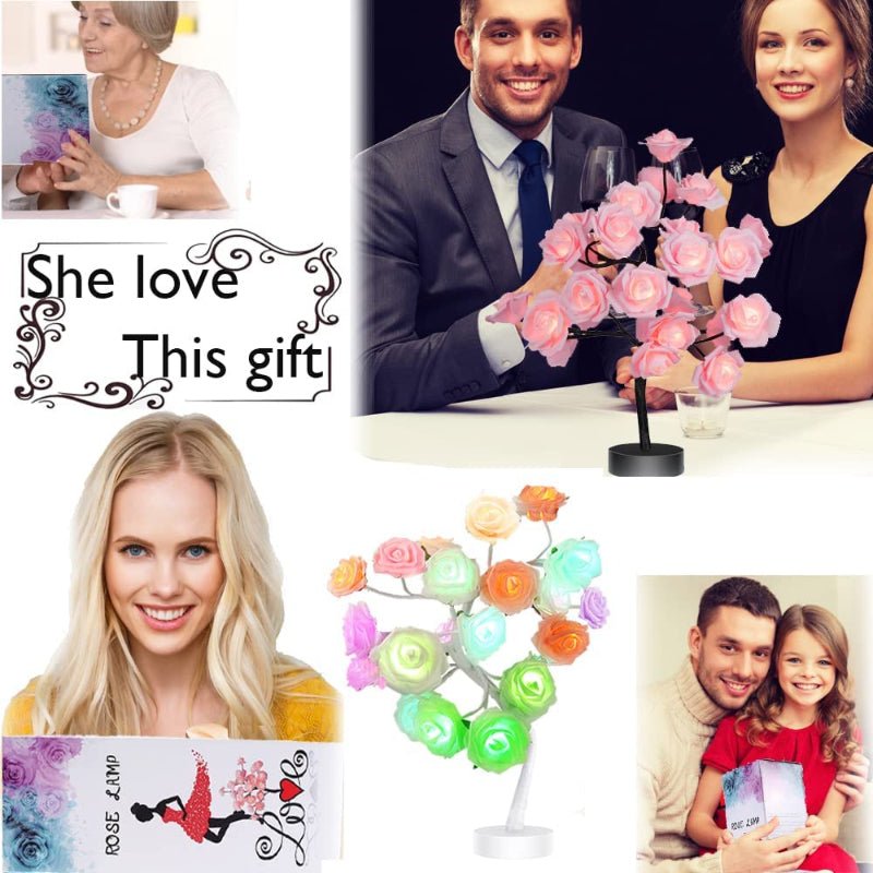 Lampe de Table Rose Flower pour une Touche D'élégance Chaleureuse