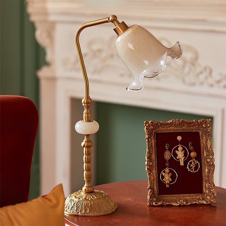 Lampe Rose au Design Vintage et élégant en Laiton Massif