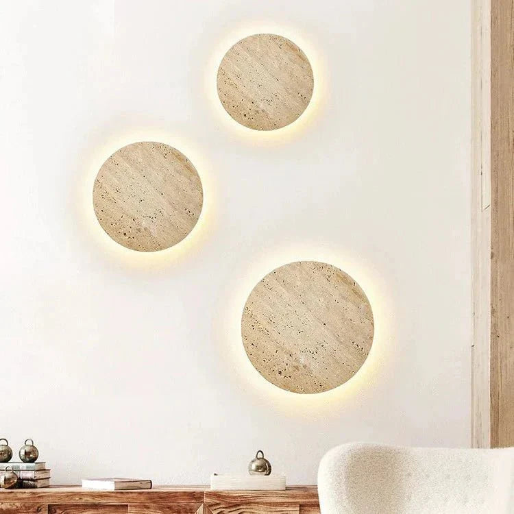 Apportez de la Chaleur avec la Lampe Murale Ronde en Travertin Stein