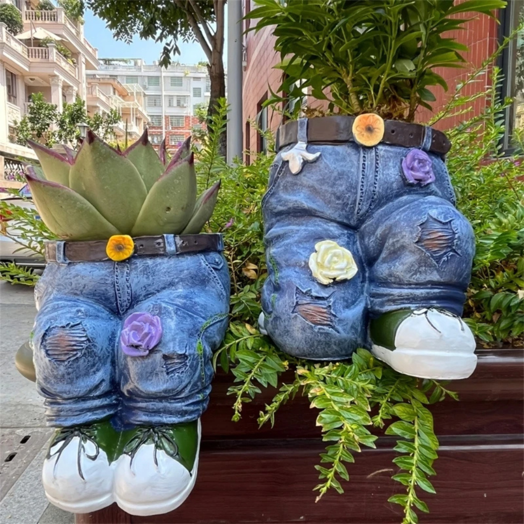 Denim Stil Gartenpflanzer