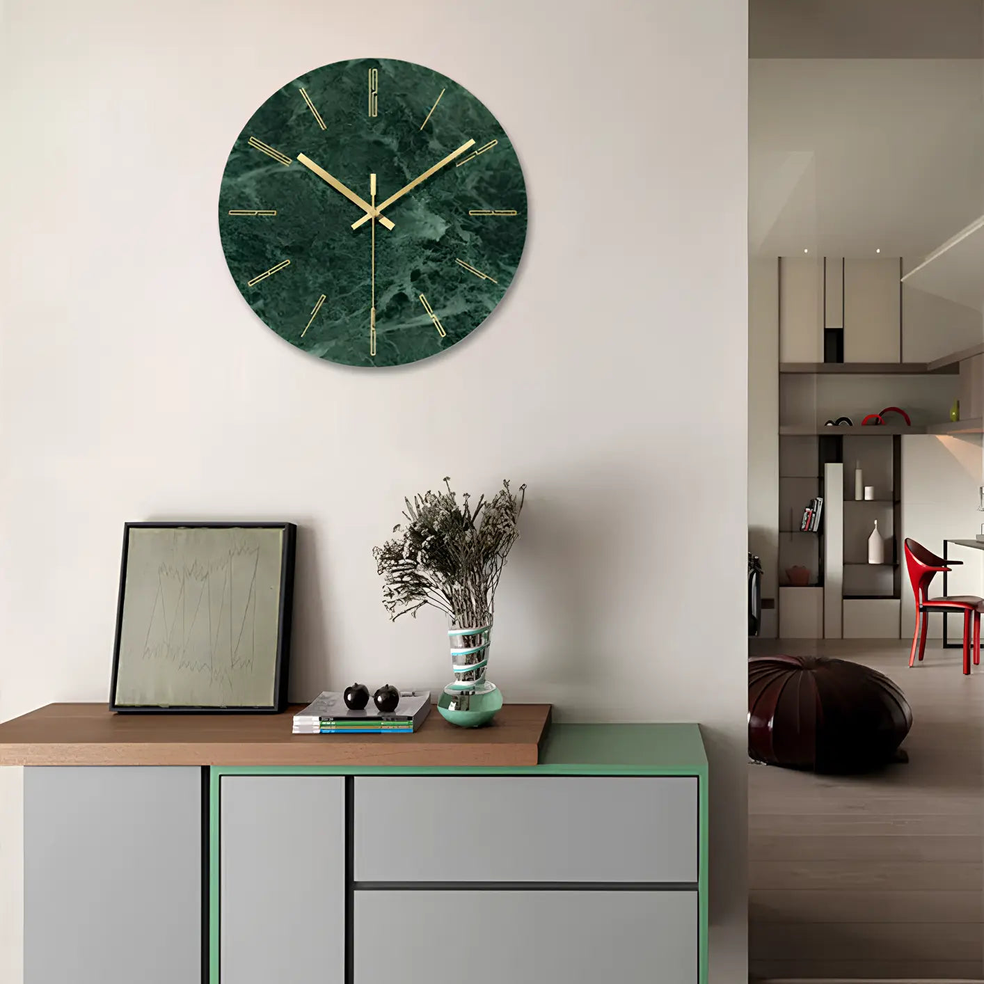 Horloge en marbre - 30 cm - Sosho