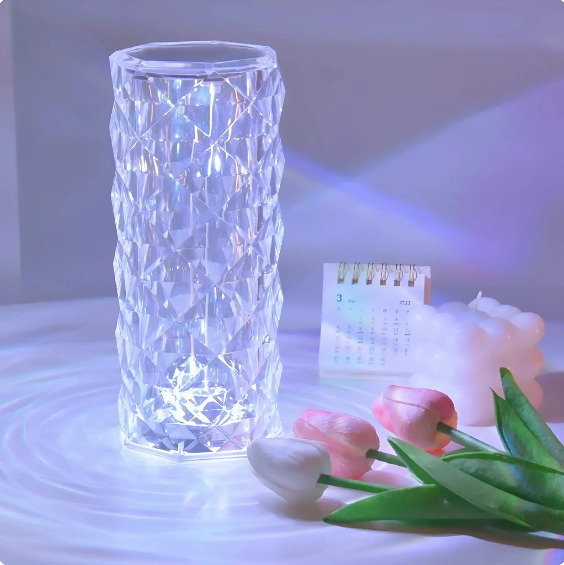 Veilleuse LED d'ambiance cristal - Tactile Sosho